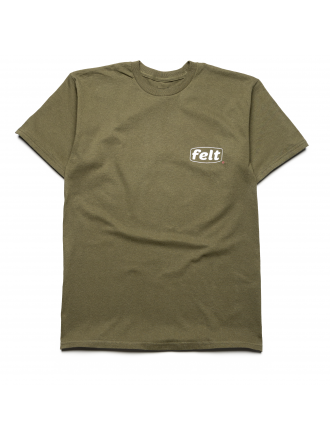 Maglietta con logo da lavoro in feltro - Verde militare