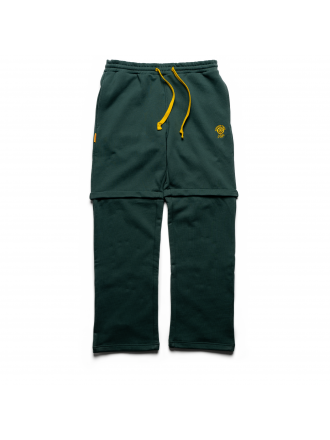 JSP x Round Two - Pantaloni da ginnastica convertibili verde bosco