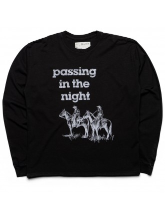 Maglietta L/S One Of These Days Passing in the Night - Nero