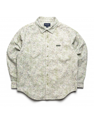 thisisneverthat Camicia floreale in velluto a coste - Verde