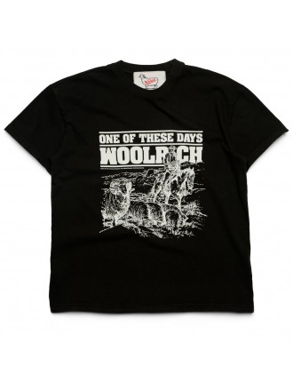 One Of These Days - T-shirt grafica Woolrich - Nero lavato
